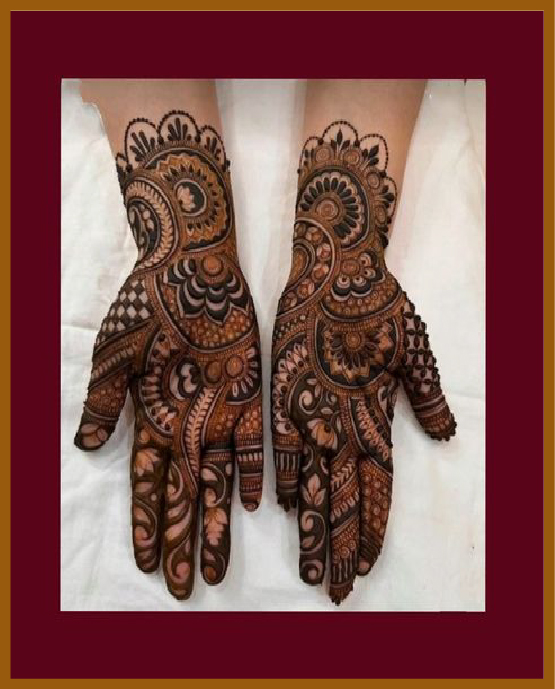 Layered Curves And Domes In Royal Front Hand Mehndi Design